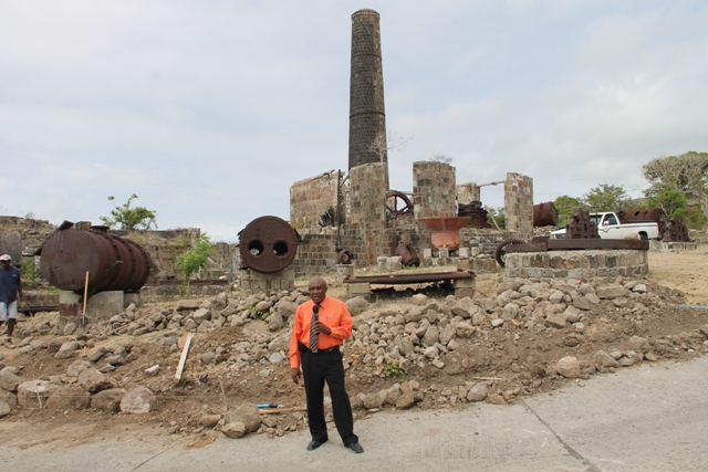 Permanent Secretary in the Ministry of Tourism Carl Williams at New River Estate on the first day of construction on June 09, 2015